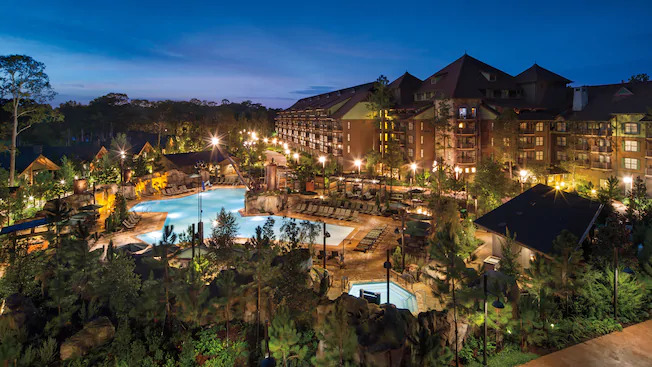 DVC's Boulder Ridge Cove Pool is themed as the quarry which provided the stone for the resort's construction.