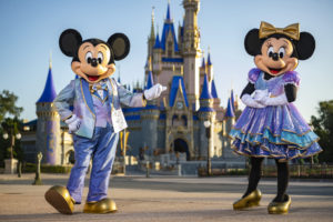 Shimmering new 50th anniversary duds for Mickey and Minnie