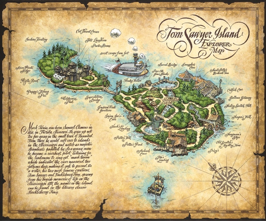 Tom Sawyer Island Map