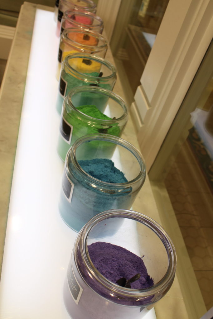 Colorful Basin bath salts are one way to pamper yourself at Disney World