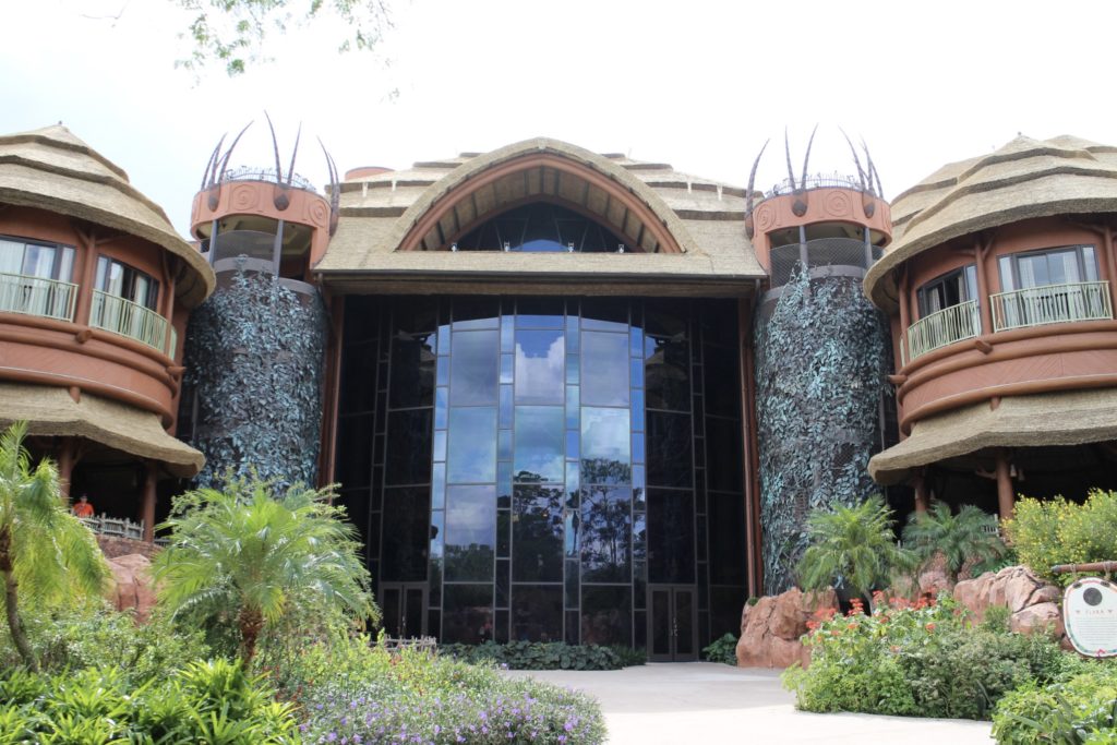 Large windows outside at Animal Kingdom Lodge a Disney Vacation Club resort at Disney World