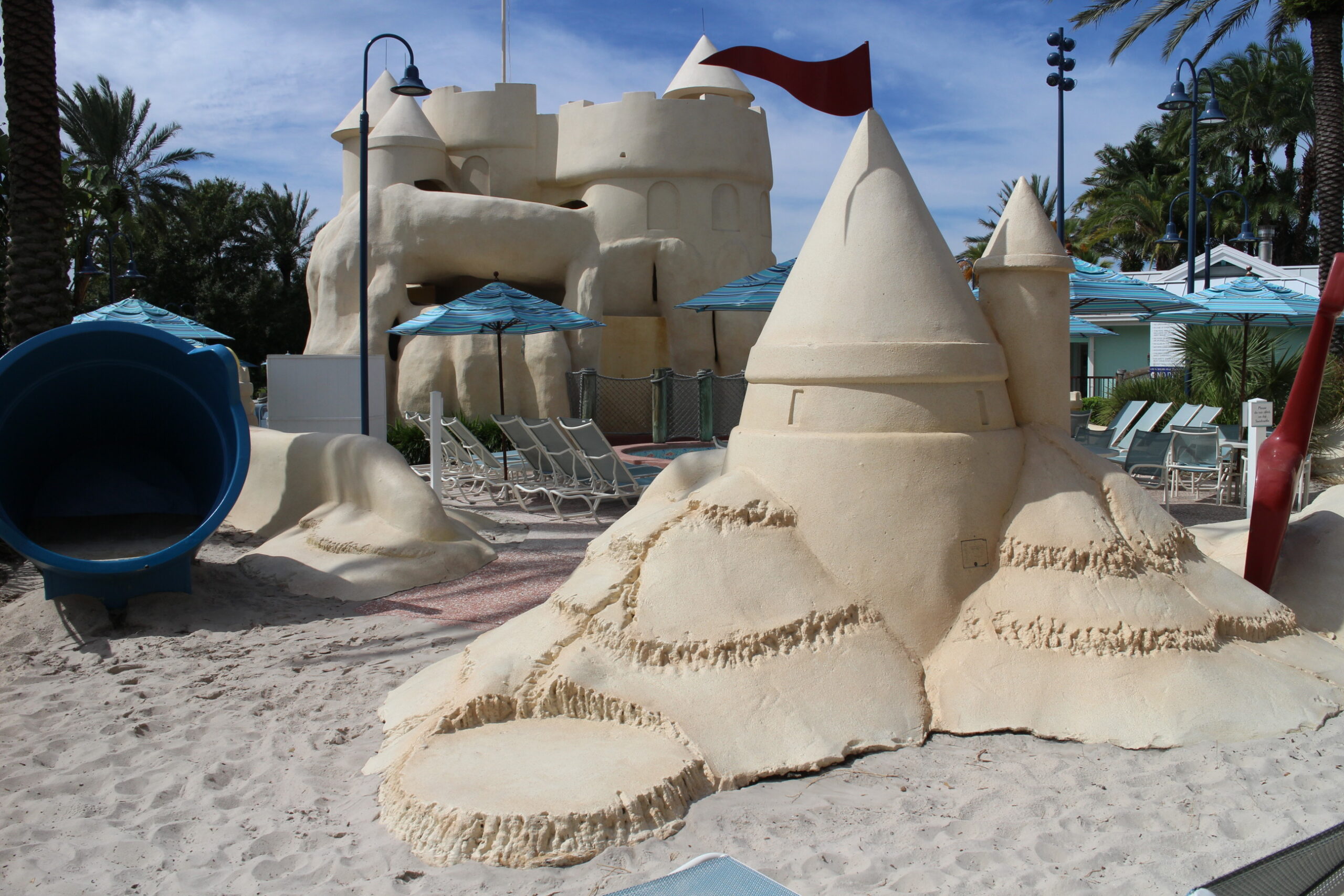 A sand castle playground statue at Disney Vacation Club resort Old Key West