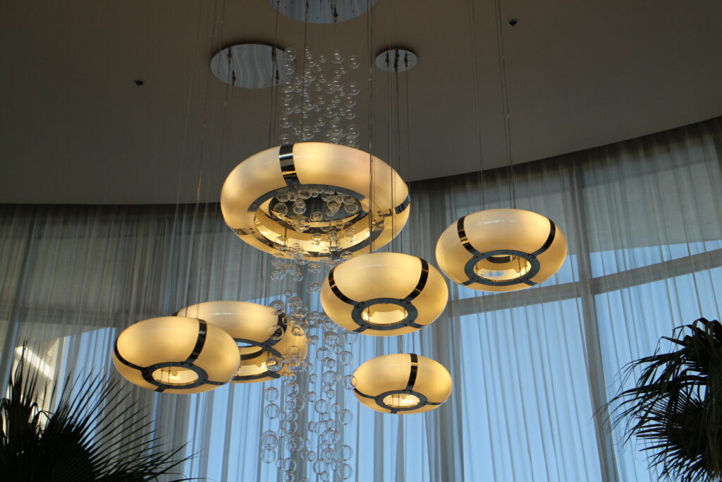 Bay Lake Tower at Disney's Contemporary Resort DVC lobby chandelier
