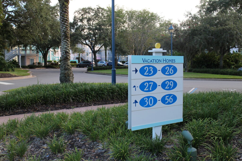 a sign that reads vacation homes at Disney's Old Key West Resort