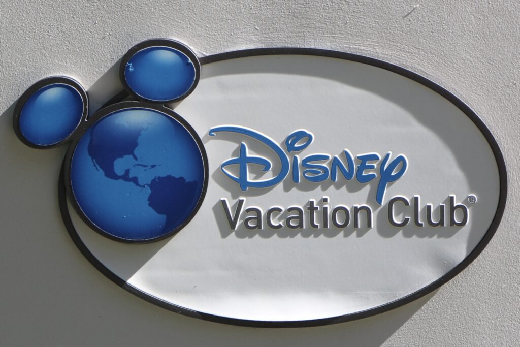 Disney Vacation Club sign on a white wall
