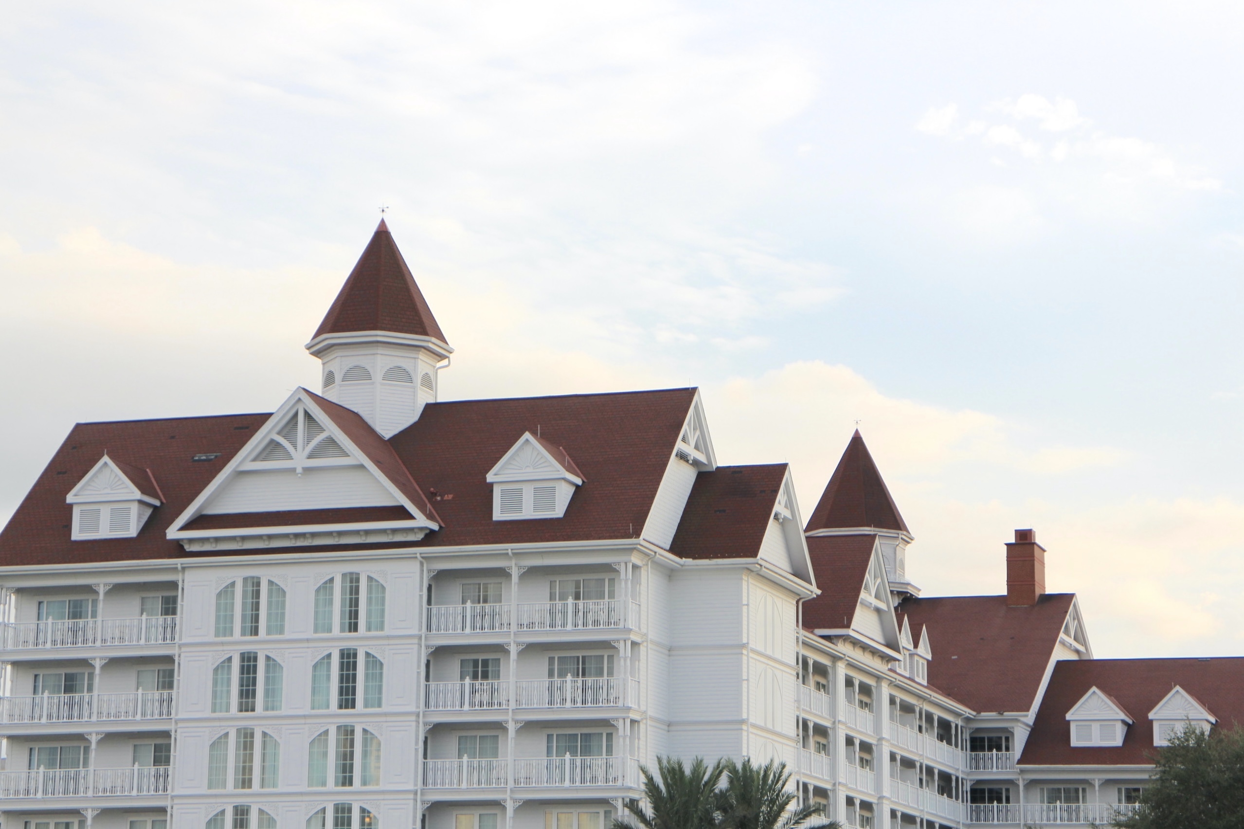 Grand Floridian Dark Red Rooftops on a White Building