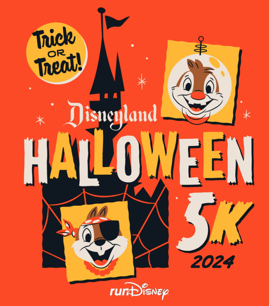 an orange and black Chip and Dale themed Halloween 5K visual