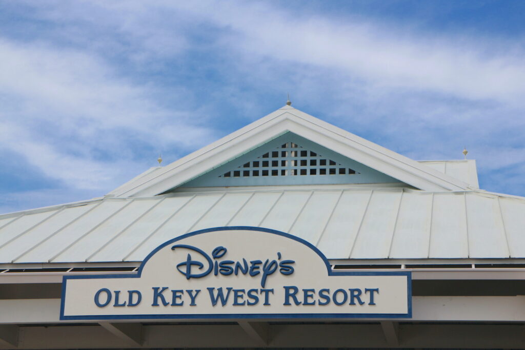 Disney's Old Key West Resort sign and roof