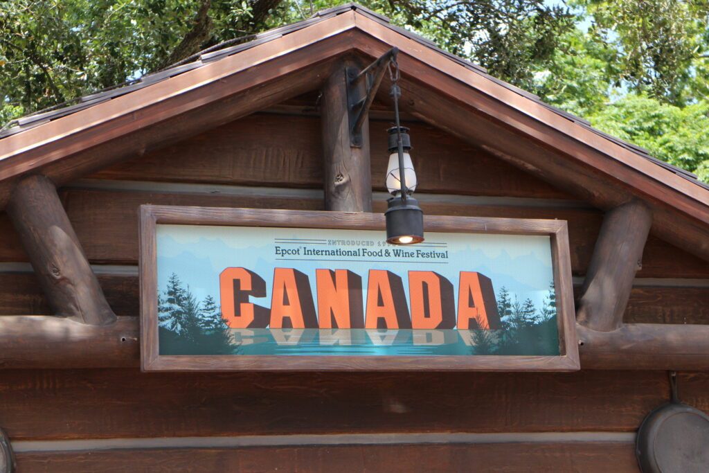 Canada food booth sign