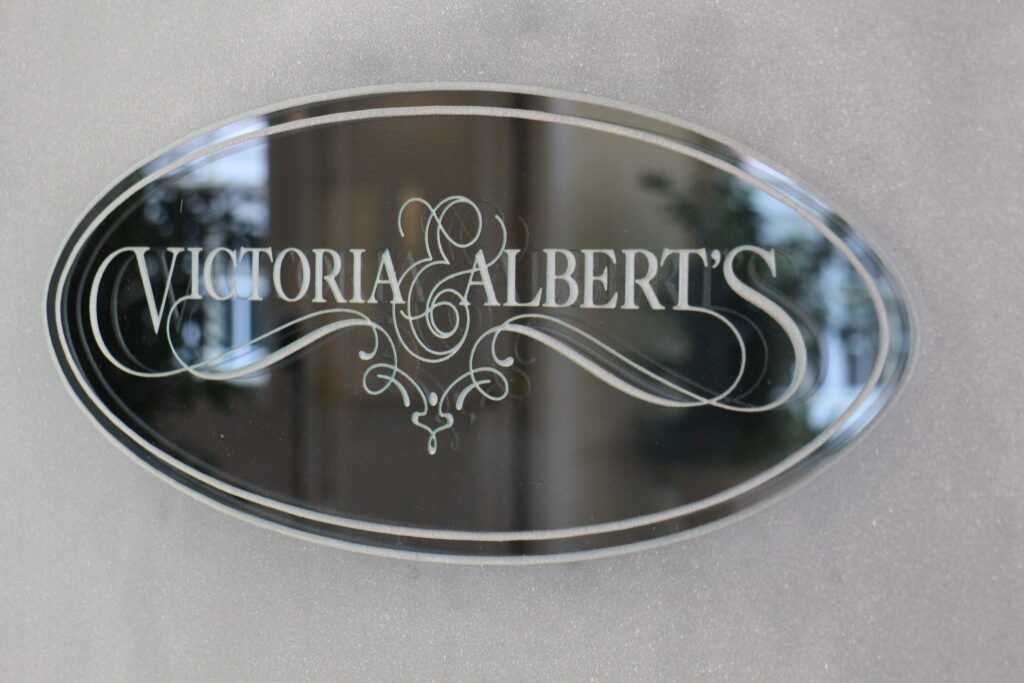 Victoria and Albert's sign